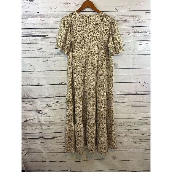 ￼ Pretty garden, leopard print, long dress size medium - Picture 5 of 5